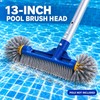 2 Pack 13 Inch Pool Cleaning Brush Heads with Rounded