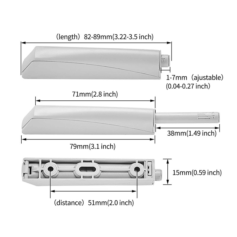 Magnetic Door Latches, Push to Open, 4 Pack Cabinet Push