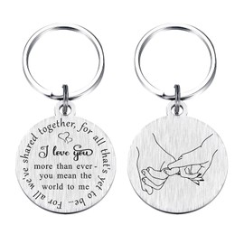 Laluminter Unique Wife Gifts - Wife Keychain from Husband - Anniversary Love Gift for Girlfriend Her - Valentines Day Presents for Wifey Women