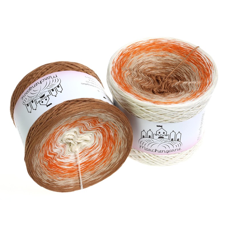 LiLu's gradient yarn, desert sky mocha, exterior, 4-ply, 400 g/1520