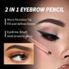 USHAS 2 Pcs Eyebrow Pencil - Eyebrow Pencil with Brush