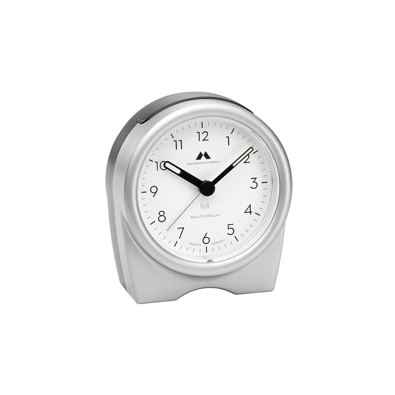 Uhren Manufaktur Schwarzwald Radio-Controlled Alarm Clock, Analogue, Quiet Movement with