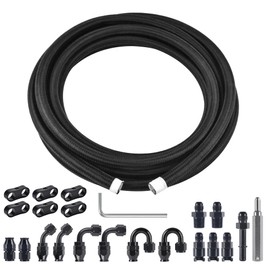 EVIL ENERGY 6AN PTFE Fuel Line Kit,E85 Nylon Braided Fuel Hose 10FT