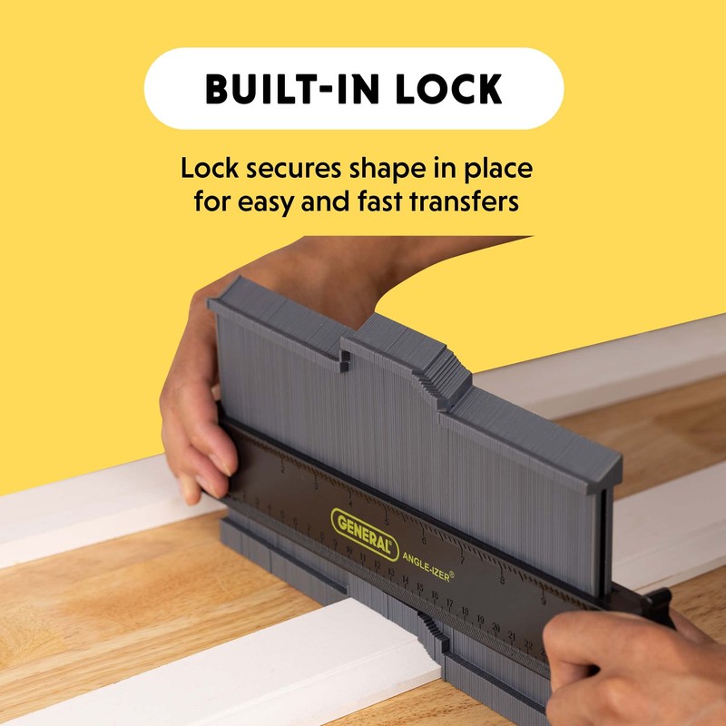 General Tools Locking Contour Gauge #834X with Extra Long Pins,