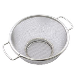 Inoue Kaami Industrial Living Strainer with Both Hands, 7.5 inches (19 cm), 18-8 Stainless Steel, Made in Japan