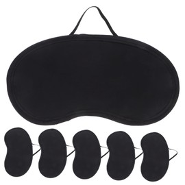 SAFIGLE 6pcs Blackout Sleep Mask for Adults Lightweight Eye Cover with Adjustable Elastic Strap Travel Optimized for Airplane and Car Use Light Blocking for Deep Sleep and Naps Classic