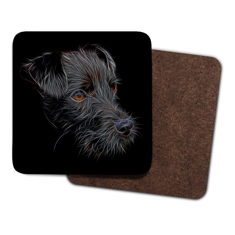 Fractal Artworks Patterdale Terrier Coaster with Stunning Fractal Art Design