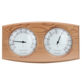 2 In-1 Wood Thermo Hygrometer Thermometer Hygrometer Sauna Room Steam Room Accessories