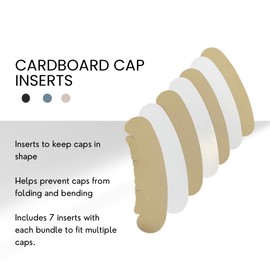 ShimmerFitActive Hat Stand for Baseball Caps Display and Organizer - 2 Pack, No Install Acrylic Hat Holder for 14 Baseball Caps for Bedroom, Closet, Dresser (Clear) with Baseball Cap Inserts