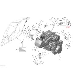 BRP SKI-DOO HANDLEBAR THROTTLE HANDLE ASSY/ THUMB WARMER 512061252