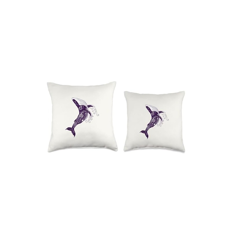 JUMPING WHALE Throw Pillow