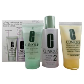 CLINIQUE 3-STEP SKIN CARE Dry Combination  Moisturizing Lotion +SOAP+LOTION