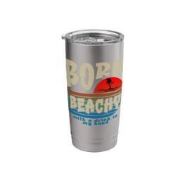 Men's & Women's Casual Summer Shirts, Born Beachy Graphic Stainless Steel Insulated Tumbler