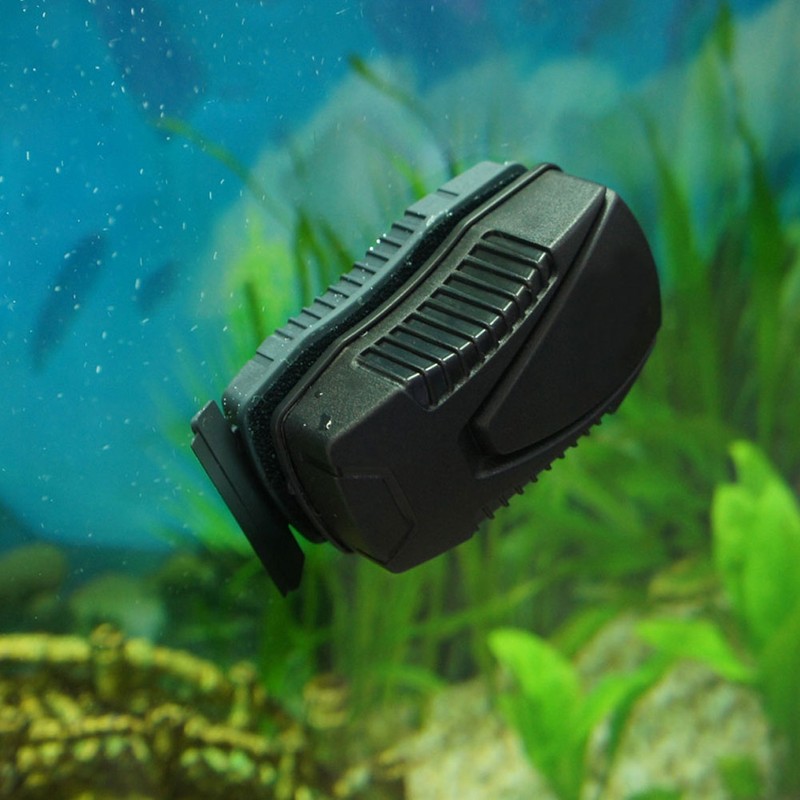Fish Tank Magnetic Brush Moss Remover Glass Suspension Scraper Aquarium