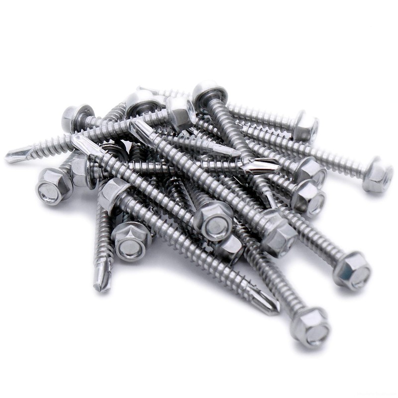 No.8 x 1 (4.2mm x 25mm) Hex Self-Drilling Screw (Flanged)