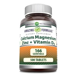 Calcio Magnesio Zinc + Vitamina D3 500 Tab Salud Osea Sin Sabor