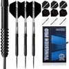 CyeeLife Tungsten Darts 23g Steel Tip,Steel Tip Darts Set with