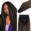 IDN BEAUTY Seamless Clip In Hair Extensions Human Hair, Kinky