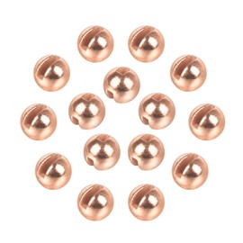 MUUNN 50pcs Tungsten Slotted Beads for Fly Tying,12 Colors/13 Sizes Tungsten Beads Heads Slotted Fly Tying Materials（Copper,2.0mm