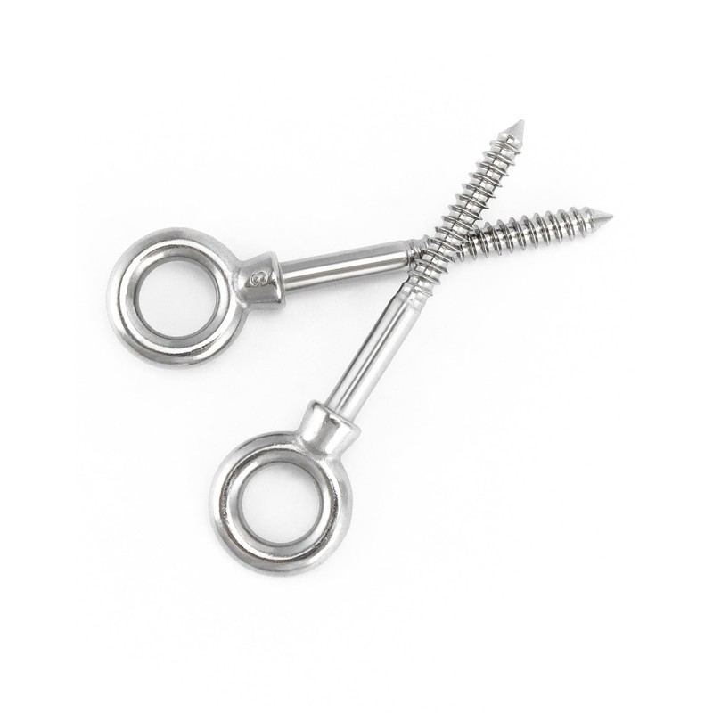 QWORK® Eye Bolt with Wood Thread M8 x 80 mm