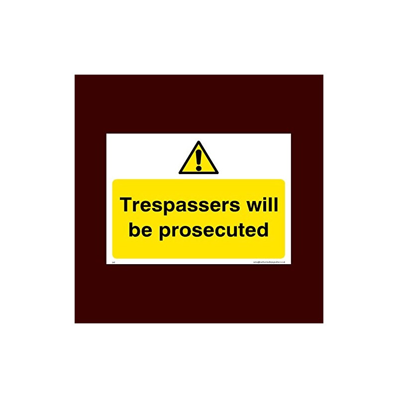 Trespassers will be prosecuted Plastic Sign (S47) - CCTV, Security,