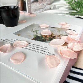 MIUINCY 200PCS Rose Petals, Pink Flower Girl Scatter Petals for Weddings Party Dinner Table Romantic Night Decoration