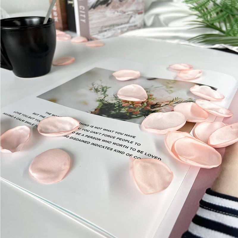 MIUINCY 200PCS Rose Petals, Pink Flower Girl Scatter Petals for