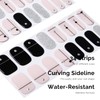 NAILOG Semi-cured Gel Nail Stickers (34 Pieces), Nail Seal Hardening