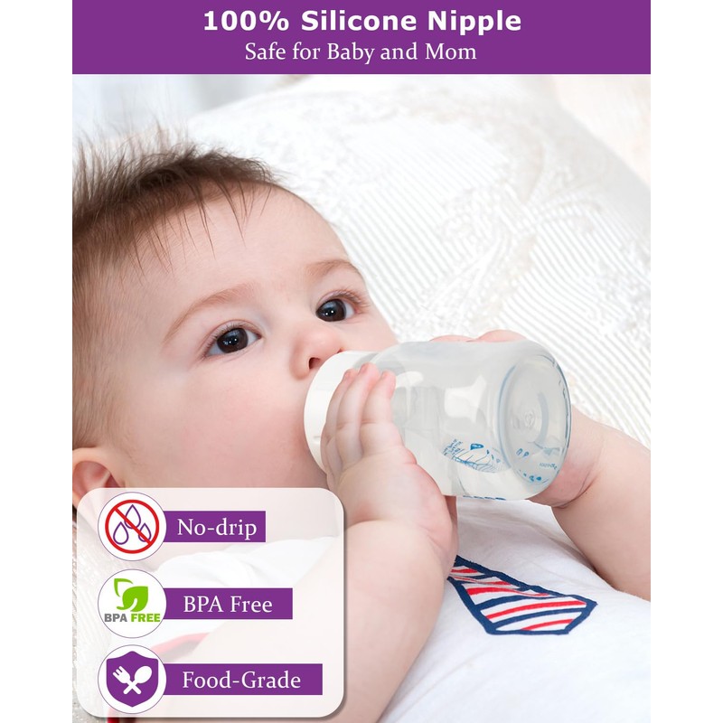 Sippy Nipple for Dr. Brown's Wide-Neck Baby Bottles and Sippy