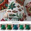 VAPUTAR Velvet Queen Quilt Bedding Set, 3 Pieces Floral Velvet