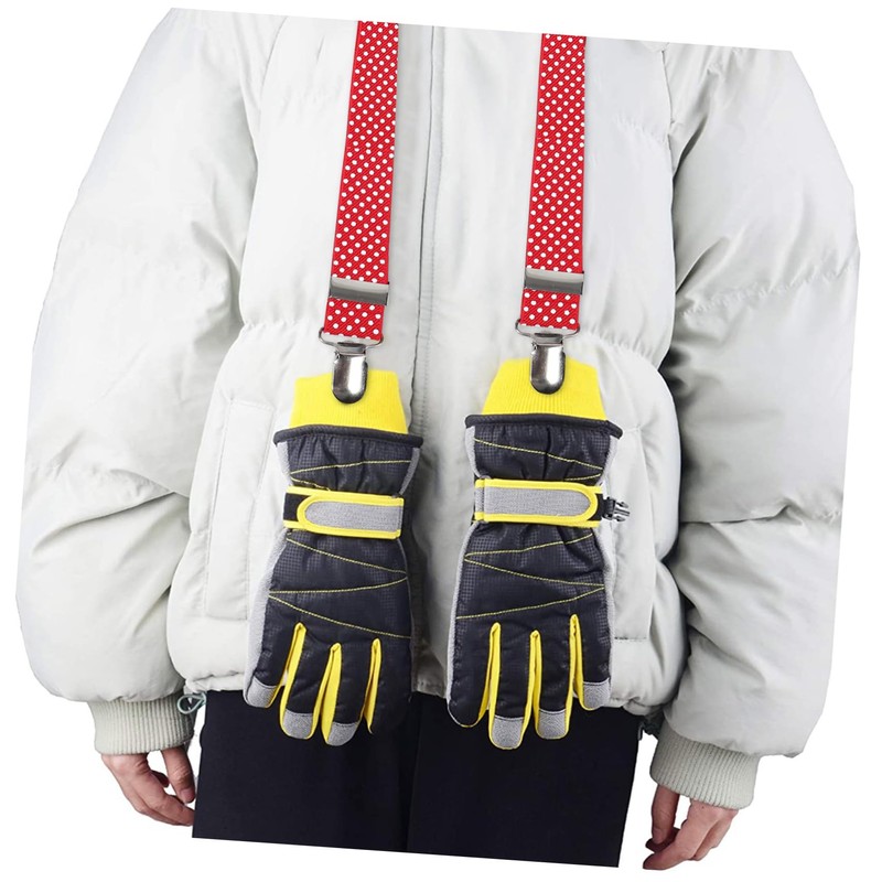 Gatuida 2PCS Adjustable Elastic Mitten Clips for Glove Holders Weather