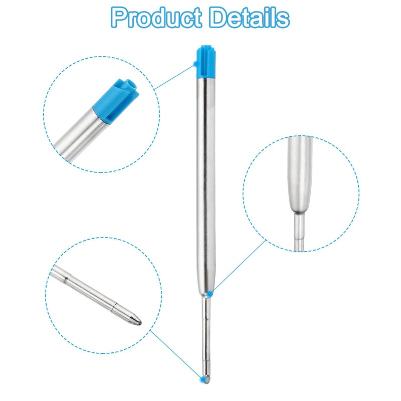 PATIKIL 1mm Pen Ink Refills, 6 Pcs Ballpoint Refill Medium