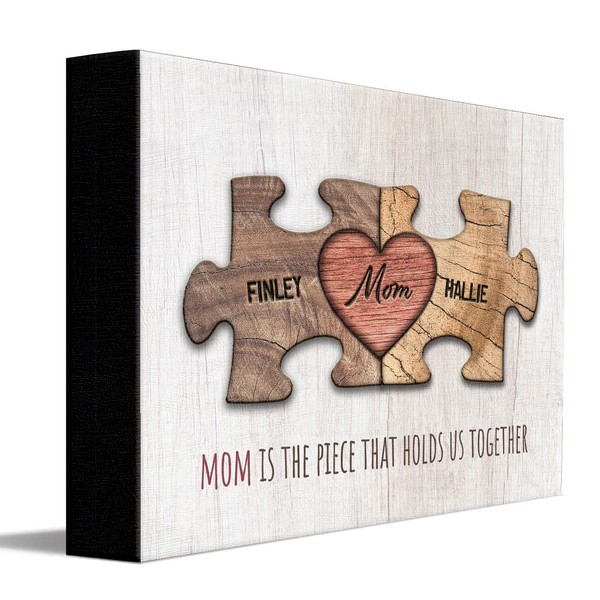 Personal-Prints MOM & Children Personalized HEART Puzzle Wall Art |