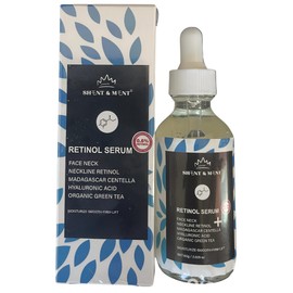 SHENT & MENT Retinol-Serum 0,6% Starkes Anti-Aging Centella Madagascar Kollagen Hyaluronsäure Bio-Aloe Grüner Tee Erneuert Revitalisiert Haut Nachtanwendung Männer Frauen - 60ml.