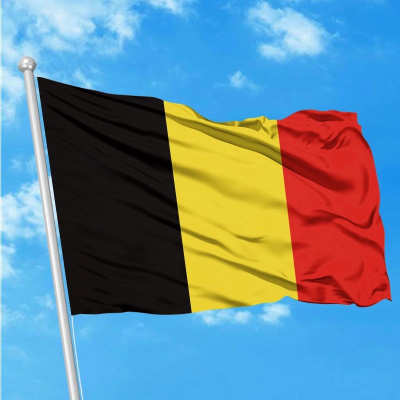 Belgium Flag Ready-to-ship with . 3 Feet by 5 Feet.