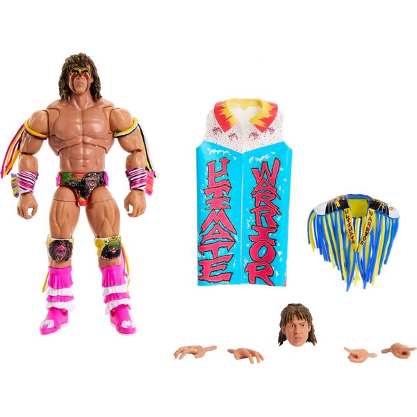 WWE Ultimate Edition Warrior Action Figure with Accessories, 6-inch Posable Collectible