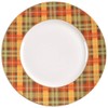 Pier 1 Harvest Plaid Dinner Plate, Caramel