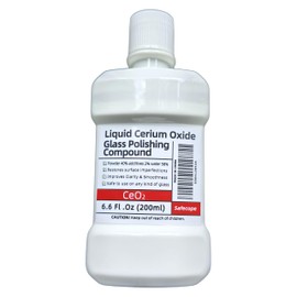 6.6 fl oz (200 ml) Cerium Oxide Glass Polishing Solution - for Removing: Oil Films, Water Spots, Swirls, Water Stains, Windshield Wiper Marks, Minor Scratches & Effectively Cleaning Glass Surfaces.