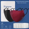 Euroca 4-Layer Cloth Face Mask Reusable Washable Adjustable For Adult