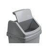 Plastic Swing Bin with Swing Lid Silver Dustbin 8L Litre