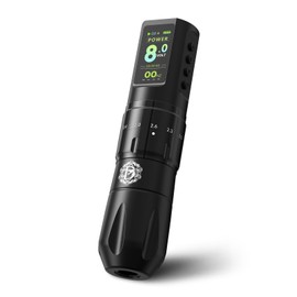 Tattoo Machine, Cordless Tattoo Gun with Adjustable Stroke, 38mm Grip Pen, 1600mAh Battery