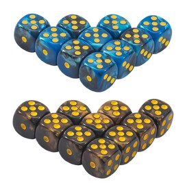 Colourful Dice Set 6-Sided, 20 Pieces Colourful Dice for Tenzi, Colours Dice Set, Dice Games Table Games, Multicoloured Dice Set, Colourful Dice