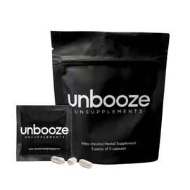Unbooze - Post-Party Capsules - Feel Better After Drinking - Supplement: Vitamins, Herbs, Minerals, & Adaptogens - Better-for-You Way to Booze - Made for Smooth Mornings - After Last Drink (5 Pack)
