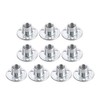 sourcing map M8x22x2mm Brad Hole Tee Nut Carbon Steel T-Nuts Furniture Hardware Flange Insert Female Thread 10pcs