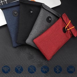 Faraday Shielding Bag for Cell Phones and Car Keys - RFID Signal Blocker Case - Colour: Blue