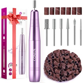 COSLUS Electric Nail Cutter for Gel Nails: Adjustable Speed and Rotation Direction Manicure and Pedicure Set, Electric Nail File Cutter for Gel Nails, Acrylic Nails, Home and Salon Use