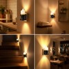 Meonum Flickering Flameless Candle Night Light Plug in, Dimmable LED