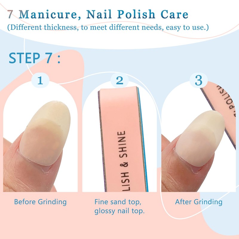 LNAUJS 3-Pack All-in-One Nail Buffer - Effortlessly Create Smooth and