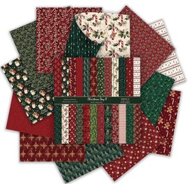 Scrapbooking Paper 24 Sheets/12 Designs, Double-Sided Christmas Theme Design Paper, Craft Paper, Decorative Paper, Decoupage Paper Pad for DIY Gifts, Card Making (E, 30.5 x 30.5 cm)