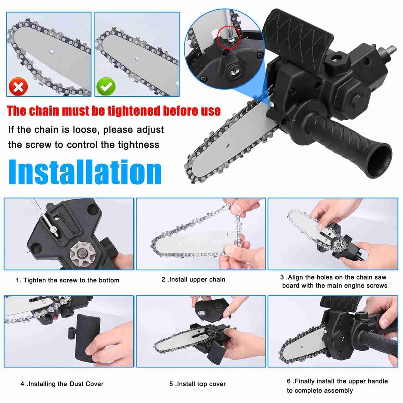 Yinhing Electric Drill Chainsaw Modification, 4 inch Woodworking Single Handed